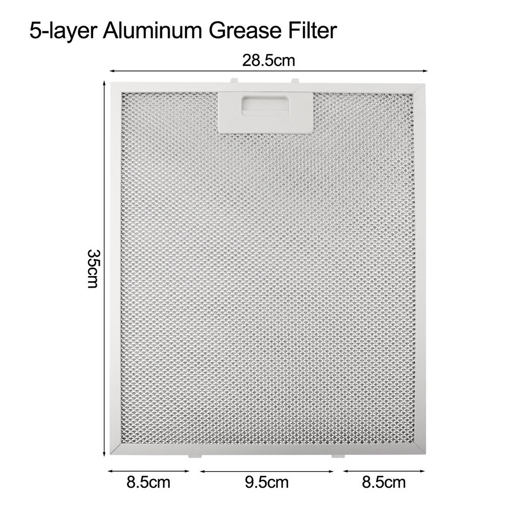 2pcs Cooker Hood Metal 280x371x9MM Silver Filter Aluminum Mesh Extractor Vent Filter 280x371x9MM Grease Filters For Range Hoods