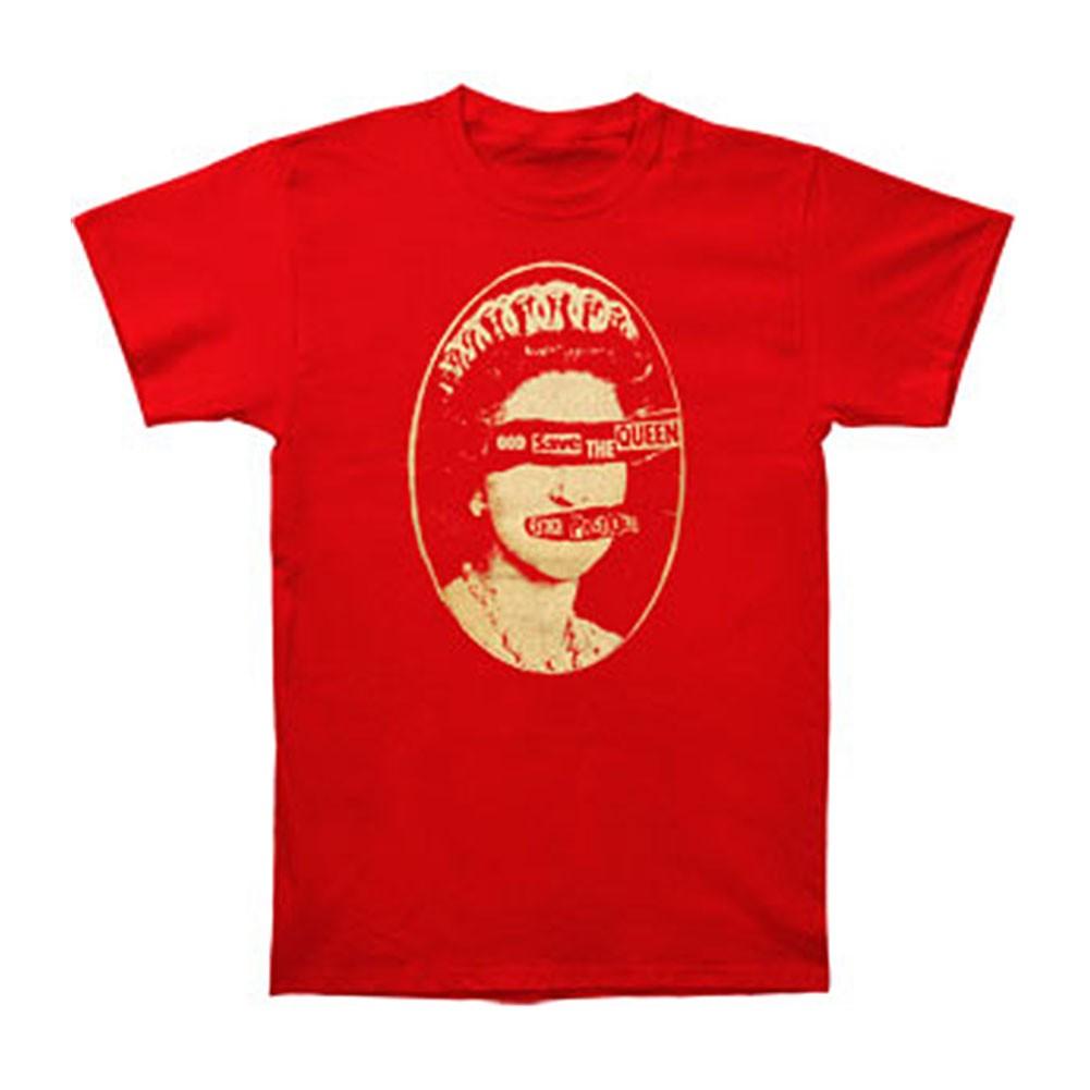 Men s Sex Pistols God Save The Queen Red T-shirt Small Red S