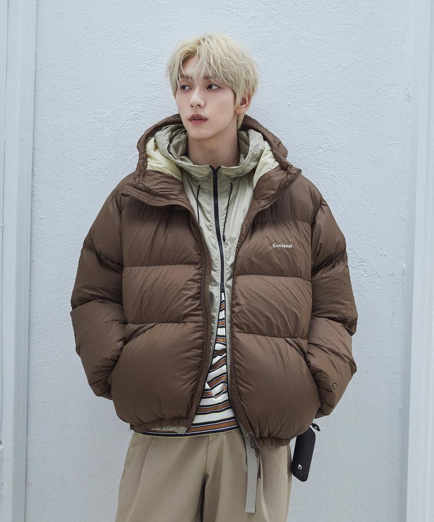 COVERNAT Civic Rds Hooded Short Puffer Dark Navy