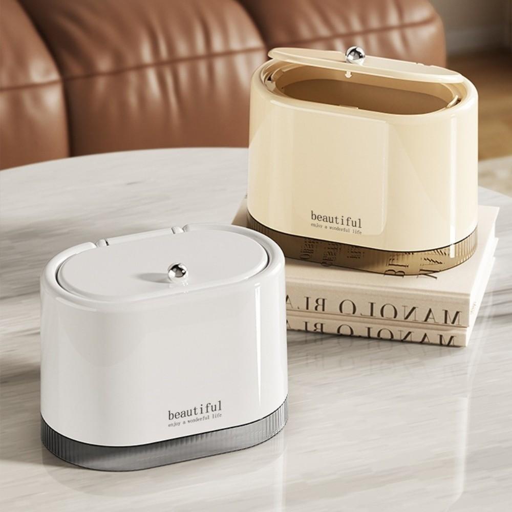 Press Style Desktop Storage Box Dustproof Desktop Trash Can Desktop Garbage Bin Desktop Ornaments