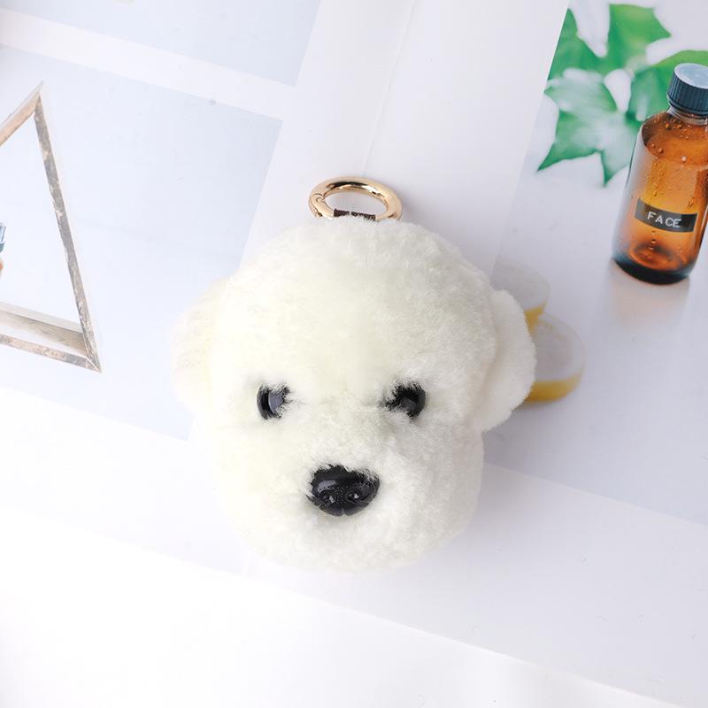Cute Ella Bichon Teddy Dog Wool Keychain Bag Charm