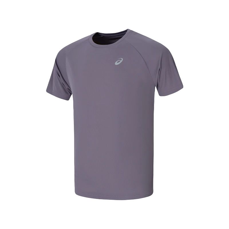 Asics SS25 Fashion Breathable Round Neck Short Sleeve T-Shirt Men Tops Gray 2011D046-500