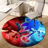 1pc Sonic and ShadowSpeed Clash Round Carpet, Made of Polyester,Perfect for Decorating Office Chairs, Living Rooms Fplt082