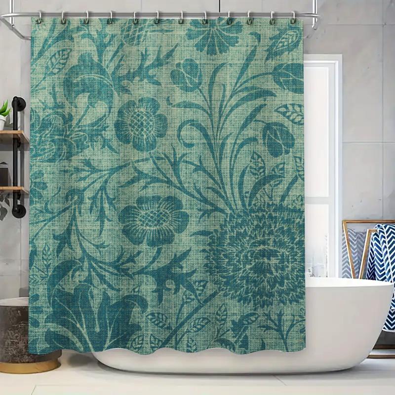 

Beach Waves Starfish Shower Curtain Bath Decor For Home Decoration In Bathroom Blue Green White Ocean Print Waterproof Fabric Sh W60H190(CM)-1 Pcs
