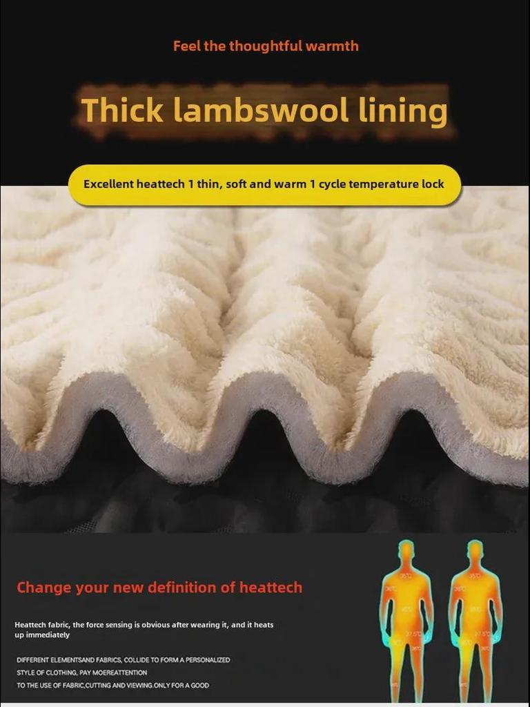 Men's Plus Size Velvet Warm Vest - Autumn/Winter Twill Crepe Sleeveless Waistcoat