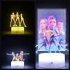KPop Demon Hunters Kawaii Zoe Mira Rumi Saja Boys Monochrome Light Remote Control 16 Color Night Lights