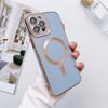 For IPhone 16 Solid Color Electroplated Magnetic Case for Apple 15 Promax All Inclusive 14pm with Lens Film