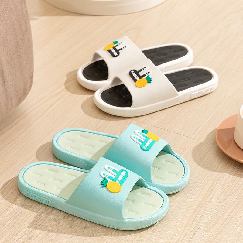 Coole Hausschuhe Damen Sommer Zuhause Badezimmer Bad rutschfest und geruchshemmend Füße Paar Zuhause drinnen Herren