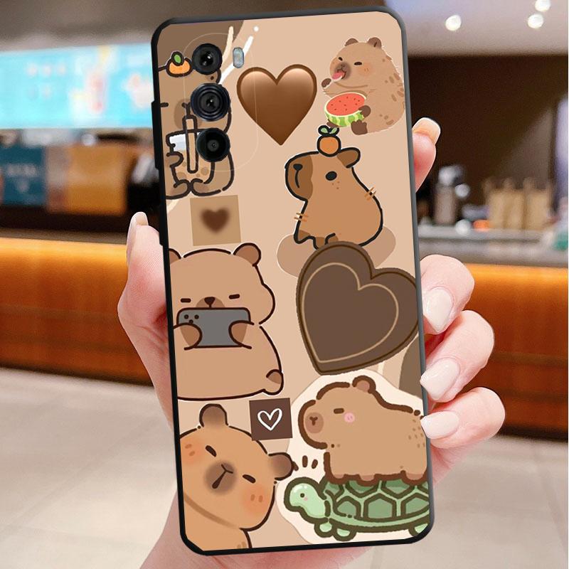 Capybara Phone case For Motorola Edge 50 40 Pro 50 40 30 Ultra Neo Fusion Moto G Play G Stylus G Power G 5G