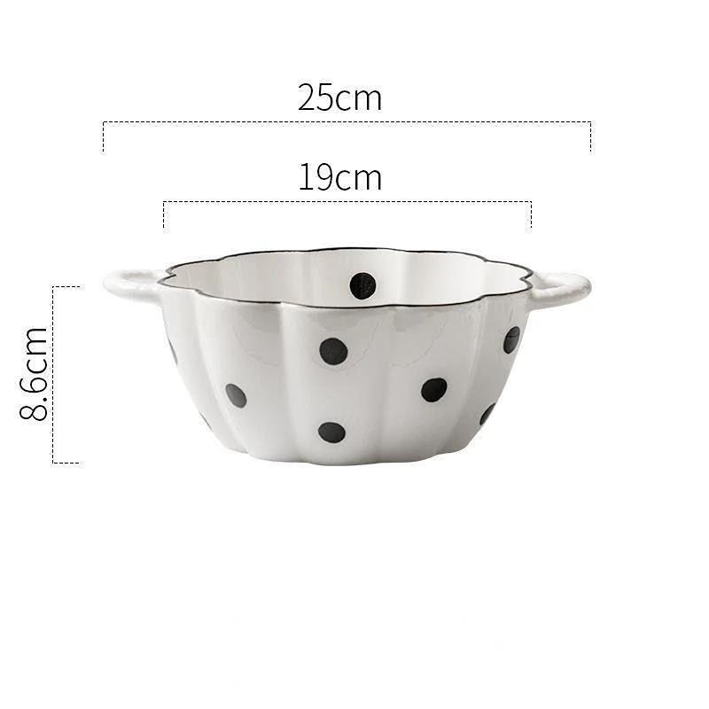 

10-дюймова супова миска з подвійними вушками Hepburn Storm Point Набір посуду Кераміка з гарбуза Миска для супу з локшиною швидкого приготування Салатниці Рисові миски He is a size 10.