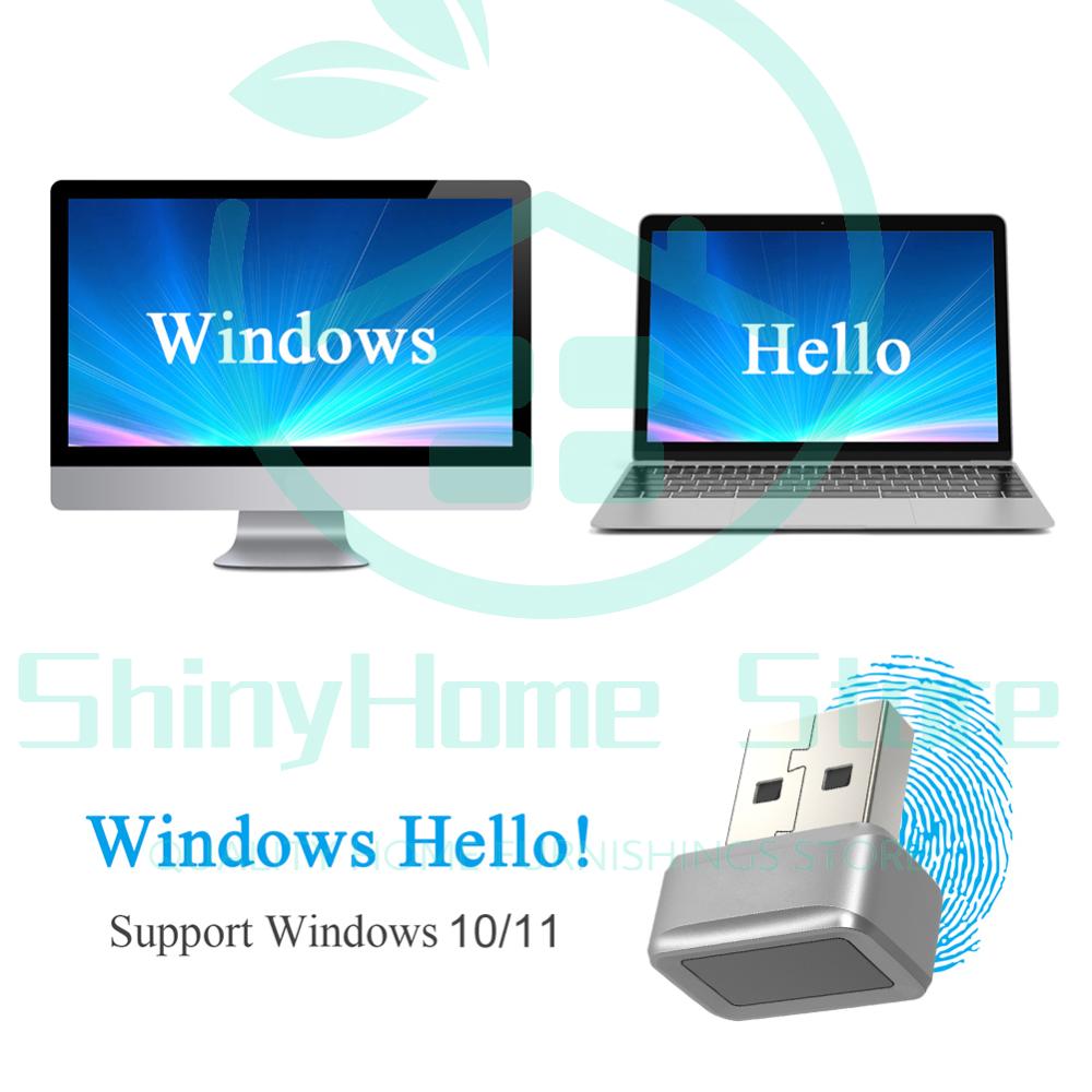 

USB Зчитувач Ключів Відбитків Пальців FIDO U2F Портативний Ключ Безпеки Windows Hello Захист від Підробки Міні Зчитувач Відбитків Пальців 360° Сенсорний для ПК China Mainland