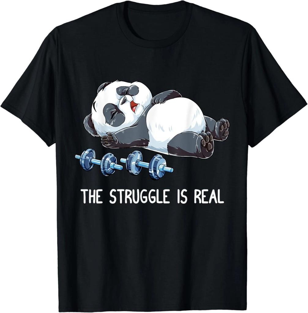 Panda Lupta Este Reală Haltere Fitness Sală de Sport Cadou Amuzant Tricou Unisex