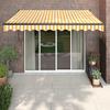 Automatic Retractable Awning Yellow and White - VIDAXL - 3x2.5 M - UV Resistant - Remote Control Included