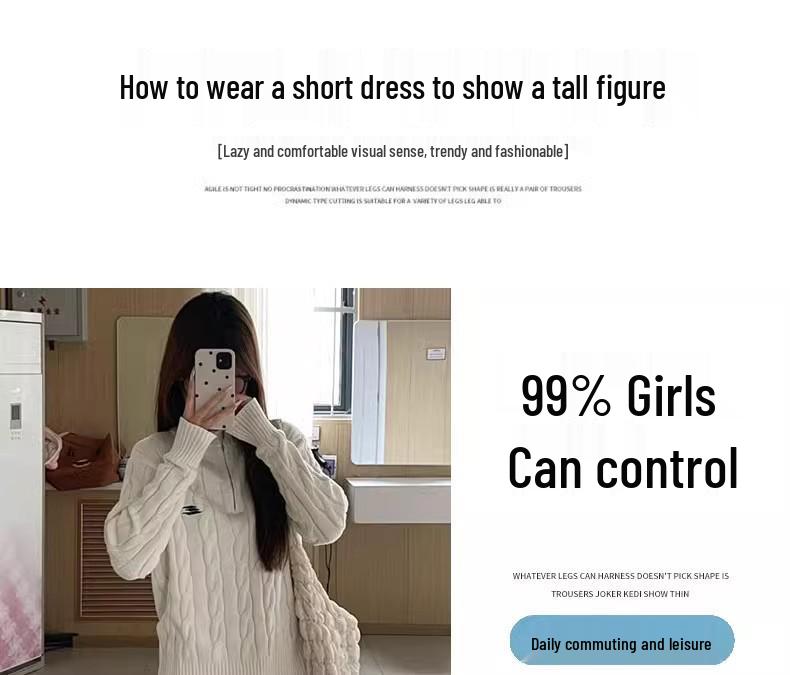 Women's Blue Plaid High-Waisted Loose-Fit Yamamoto Pants - Petite, Casual Wide-Leg, Spring/Autumn 2025 Collection.