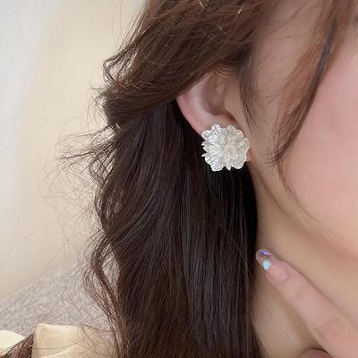 Fashion Fairy Women Fairy Ear Jewelry Simple White Flower Stud Earrings for Girls PD2108