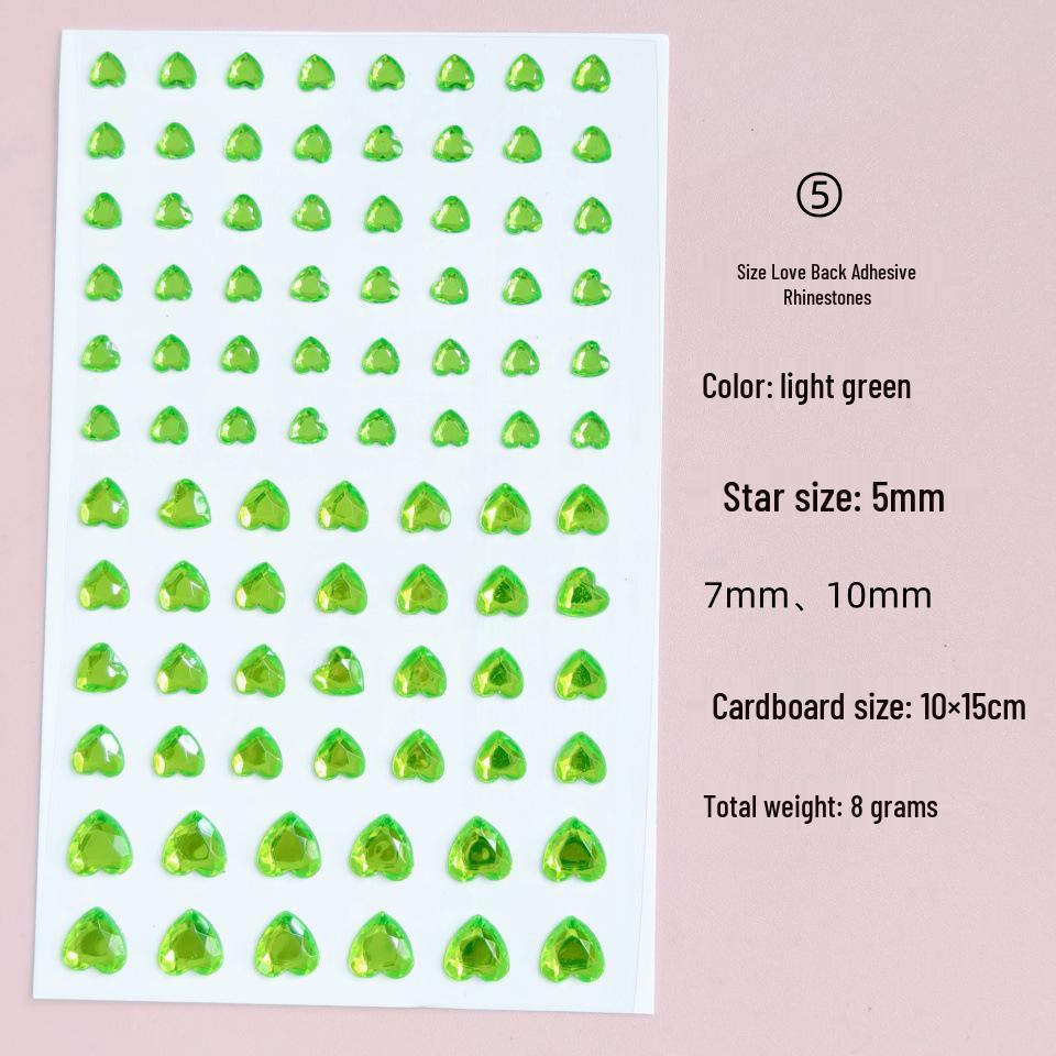 Pink Heart Gem Forehead Sticker: Shiny Crystal Decal for Girls