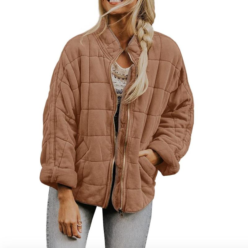 Women Autumn and Winter  Cotton Jacket    Casual Solid Coats Loose Pocket Cotton Jackets Warm Winter Outwear for Women