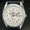 VINTAGE REFURBISHED SEIKO 5 AUTOMATIC 6309A JAPAN MENS WHITE WATCH a442442-4