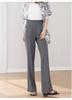 Summer Fashionable High-Waisted Solid Color Temperament Commuting Slimming Straight Leg Pants