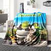 Shrek Theme Printed Blanket - Perfect for Couch, Bed, Travel & Outdoor Use | Machine Washable, Cozy & Durable.