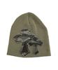 SK8ER ROCK Double Cross Patchwork Beanie ((Light Khaki))