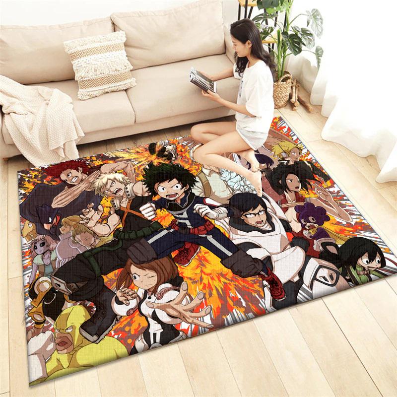 My Hero HD Printed Carpet Living Room Home Decor Sofa Table Rug Anti Slip Chair Cushion Lounge Mat Picnic Camping  Art