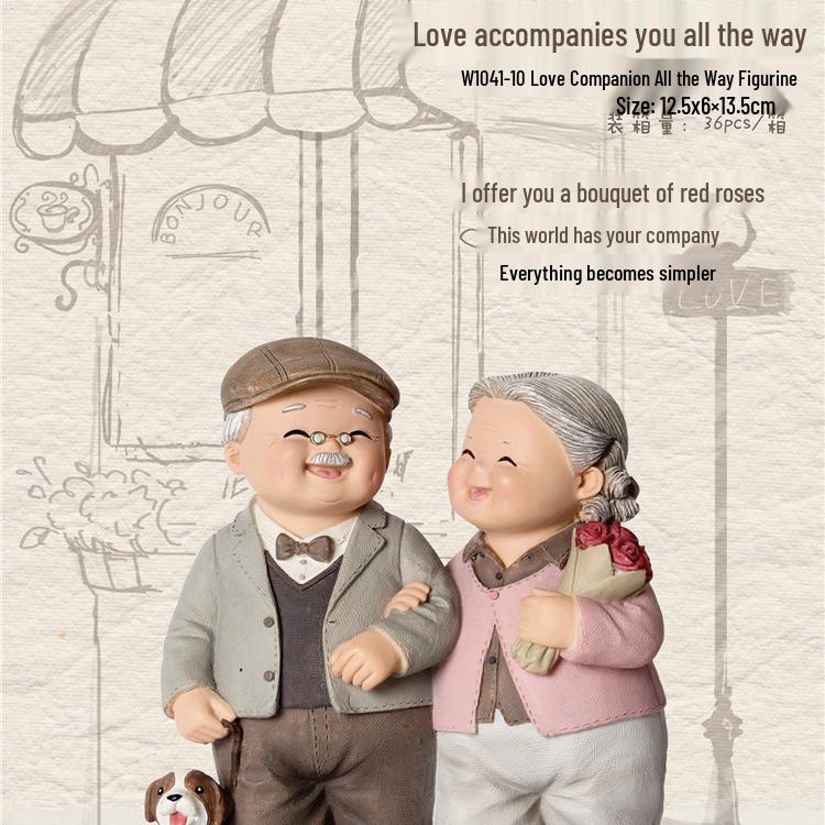 Hand in Hand Opa & Oma Nachtlicht Figur: Romantisches Jubiläums- oder Geburtstagsgeschenk