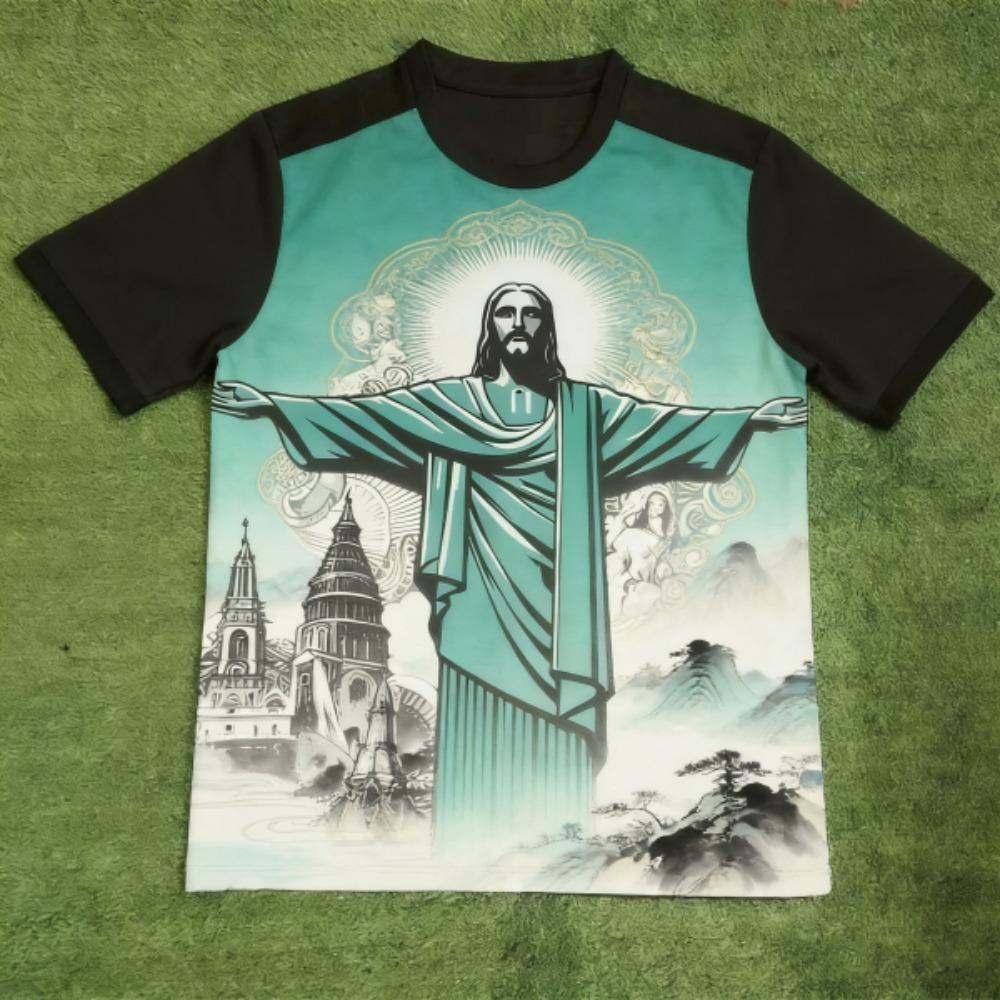 Fashion JESUS Printed T-shirt Summer Kids Casual Outdoor Girl and Boy Short Sleeved Tees Top Pullover