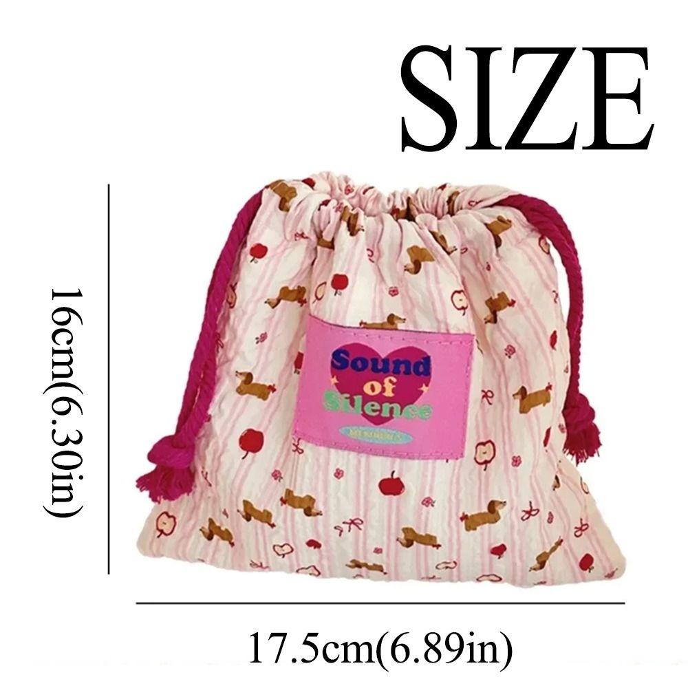 Hand-Held Drawstring Storage Bag Drawstring Cartoon Makeup Bag  Makeups Accessories