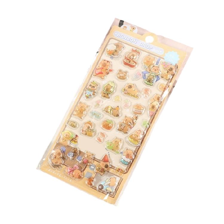 Embossed Decorative Sticker Adhesive PVC Resin Sticker For Water Bottle Pencil Case Notebook and Kids Room Wall Art