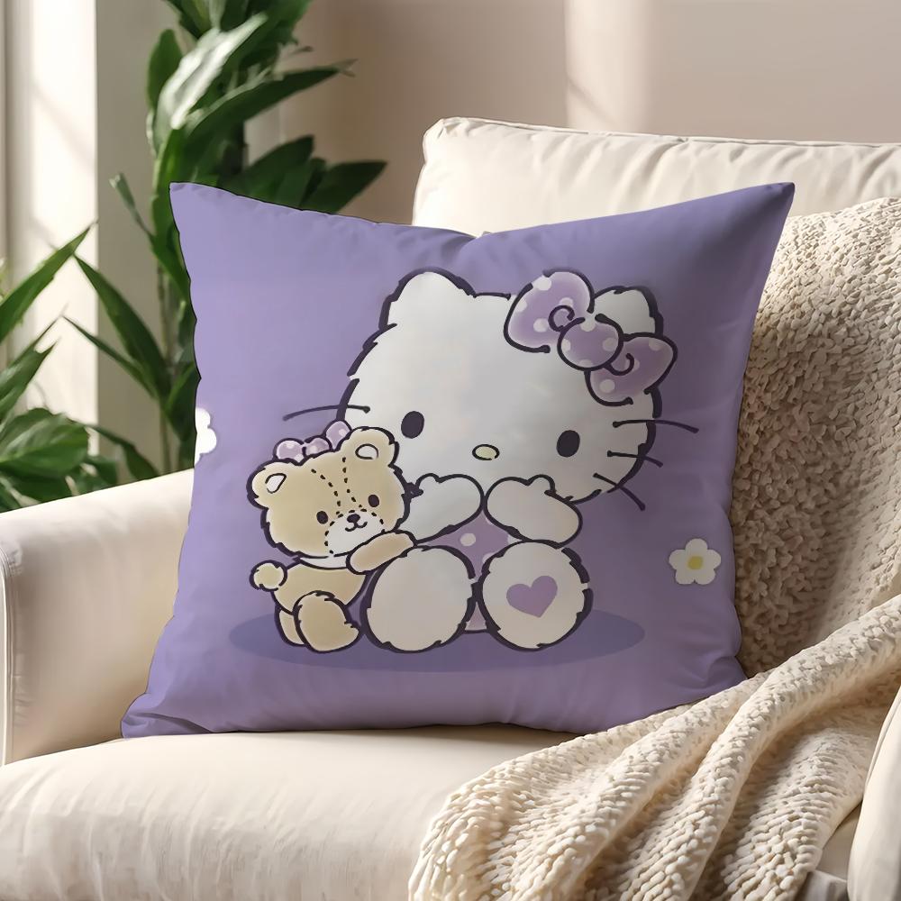 Kawaii H-Hello K-Kitty Cushion Cover For Pillow Printing Sofa Decoration Home Car Room Coffee Shop Office Nordic Simplicity