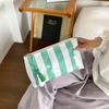 Large Capacity Striped Cosmetic Bag Waterproof Beach Storage Bag Fashion PVC Toiletry Bag  Women