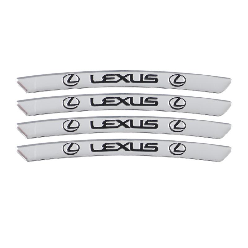 4pcs Aluminium Alloy Car Wheel Hub Stickers For Lexus F SPORT GX460 Ct200h IS250 ES 220D IS200 Fsport GS GX IS LS LX NX RX UX CT