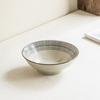 Japanese Retro Ceramic Bowl Creative Hat Bowl Household Tableware 7-Inch Vegetable Bowl Breakfast Bowl Noodle Bowl Wordy Powder Bowl