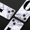 Letters Flower English Marble Phone Case For iPhone 17 16 15 Pro Max 11 12 13 14 7 8 Plus SE 2020 X XR XS Cover Soft Black