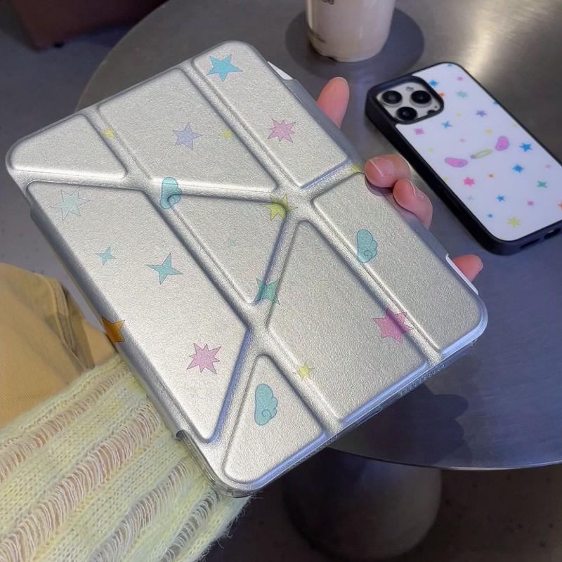 Starry Wing Detachable Folio Case IPad Pro Air Mini 10th Gen With Stand Sleep Wake PC Material