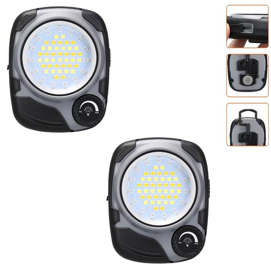 Built-in Battery Rechargeable Portable Lanterns With Magnetic/Hook Multifunctional Outdoor Camping Emergency Working Flashlight