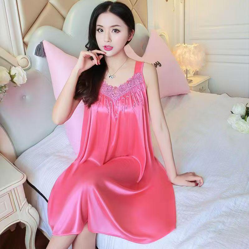 2023 Lace Trim Plus Size Camisole Nightdress
