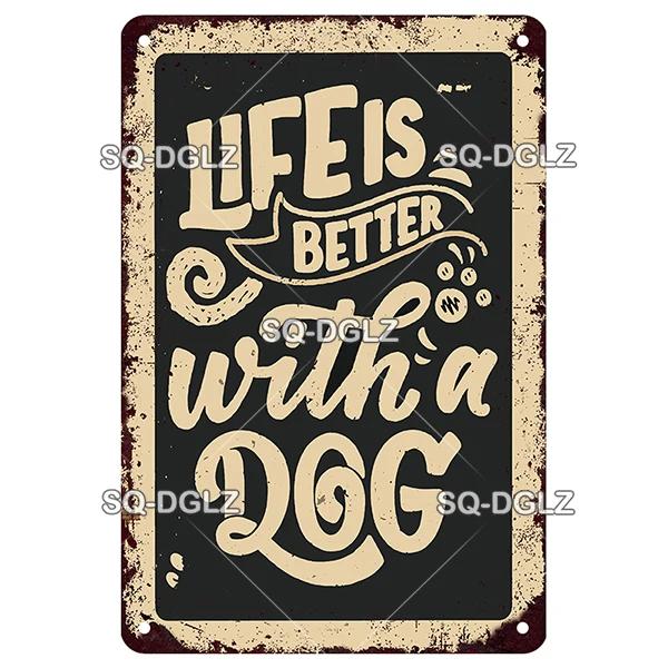 Warning Vintage Metal Sign Beware of Dog Tin Sign Shop Metal Plaque Decoration Plate Decor For Pub Bar Wall Decor Poster Gift