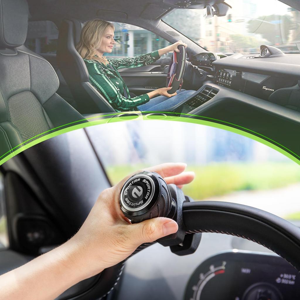 SPURTAR Steering Wheel Spinner, Steering Spinner Knob, Built-in Bearing, 360 Degree Rotation, Steering Wheel