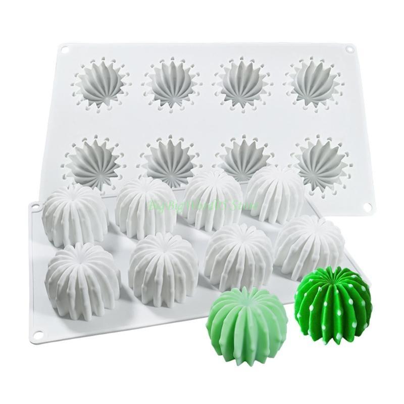 24TE Cactus Candles Epoxy Resin Mold 3D Clay Soap Wax Silicone Mould DIY Crafts Cake Decorations Casting Tool
