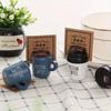 2PC Simple Coffee Cup, Wooden Message Folder, Desktop Decoration, Photo Folder, Business Card Holder, Note Holder