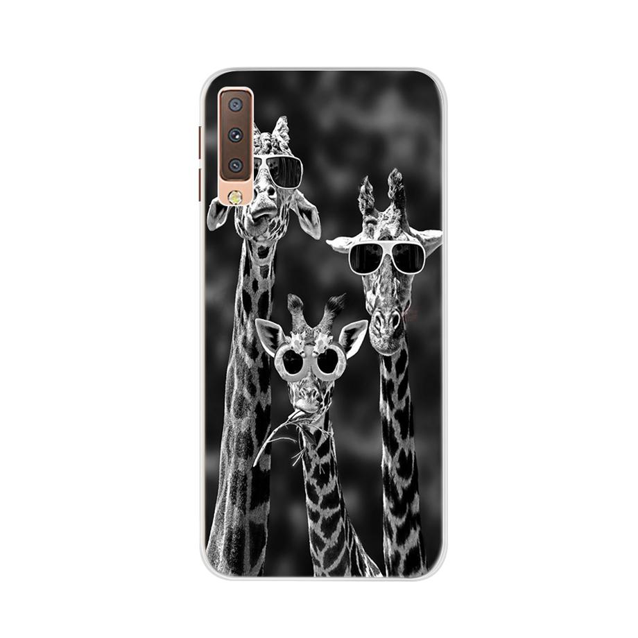 for Samsung A7 2018 Case Soft Silicone Back Cover Cute Cartoon Phone Case For Samsung Galaxy A7 A 7 2018 A750 A750f Case Bumper