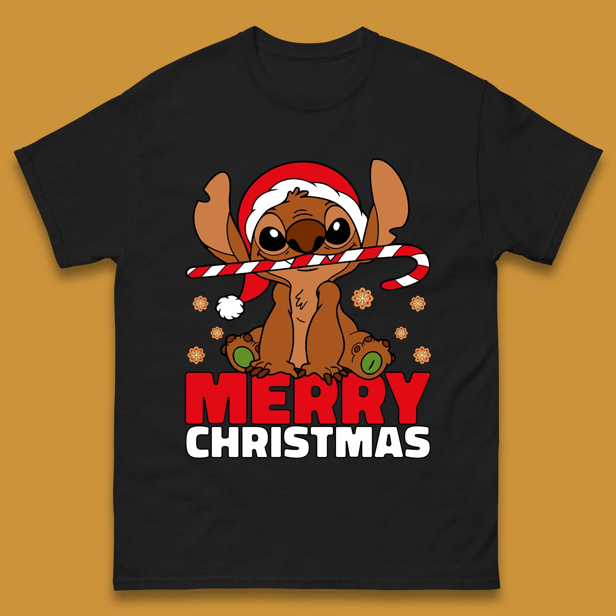 Gingerbread Stitch Christmas Mens T-Shirt Womens Tops Tees 3XL