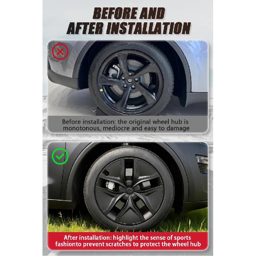 19 Inch 4PCS HubCap for New Tesla Model Y Juniper Performance Wheel Cap Replacement Automobile Full Rim Cover Accessories 2026