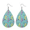 Summer Fashion Lightweight Faux Leather Earrings for Women Fruit Leaf Beach Teardrop Drop Dangle Earrings Jewelry Gift Wholesale