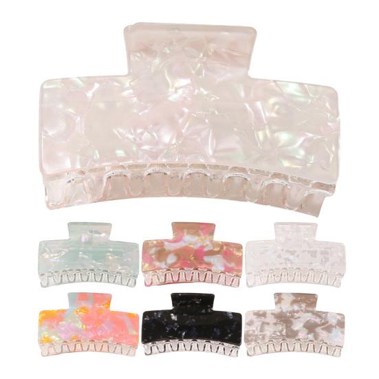 Bunte Krallenclips Mittlere Größe Quadratische Haarklammern Leichte Haarclips Kreative Styling-Haaraccessoires für Damen Mädchen