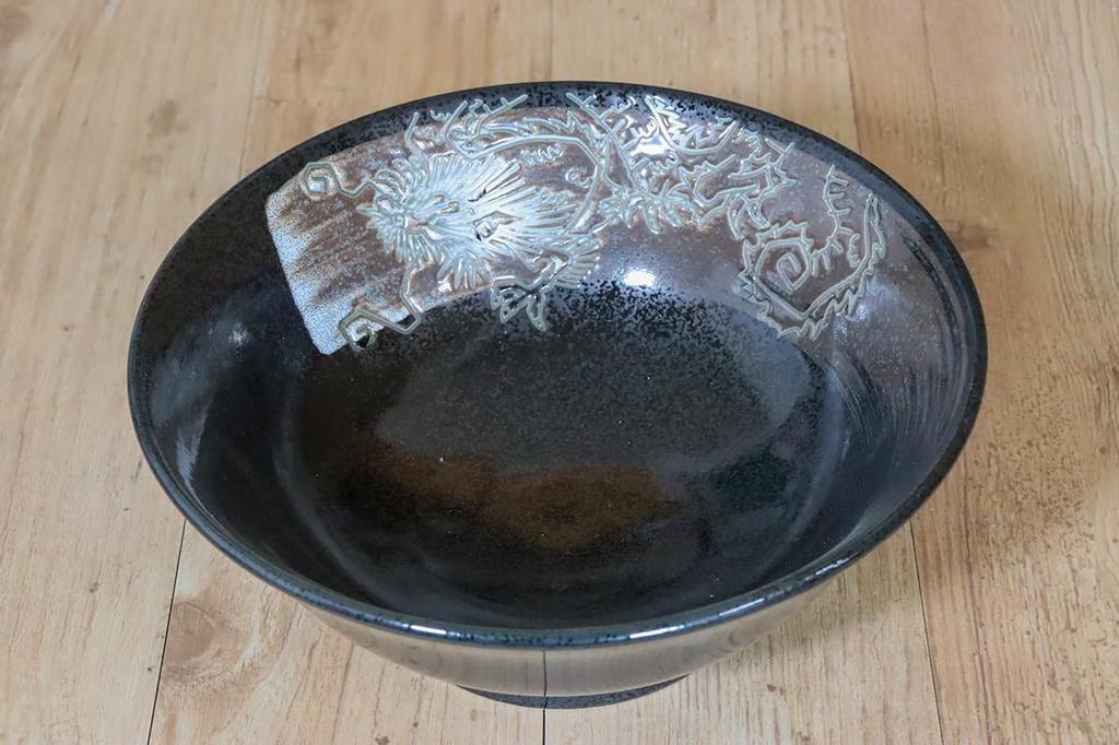 [Amazon.co.jp Exclusive] [Commercial Set] Kurokotobuki Chuka Ramen Bowls with Round Base, Size 6.8cm (3-Pack)