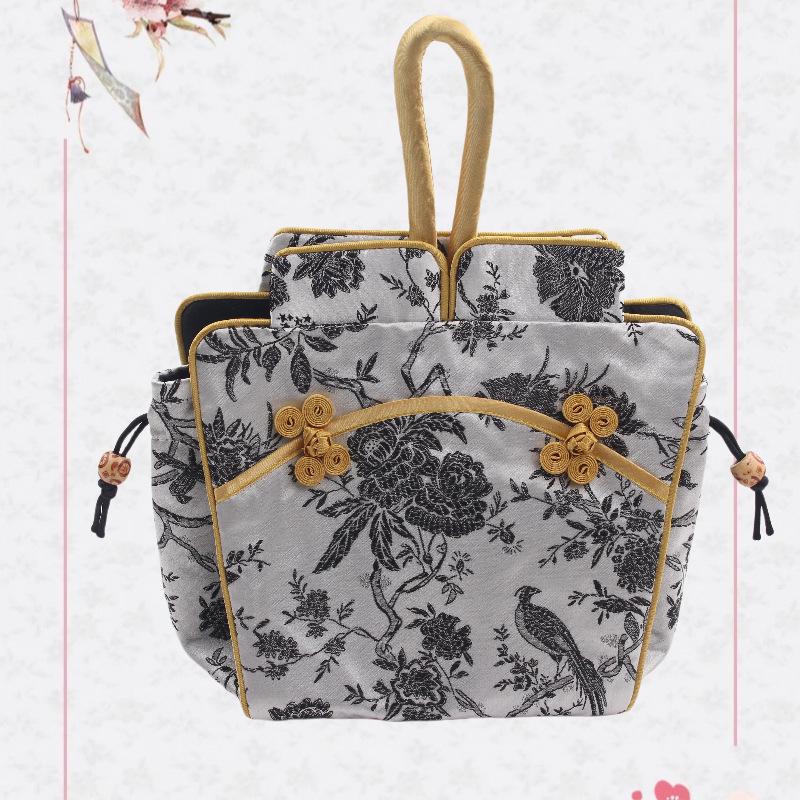 Nanjing Brocade Silk Clutch: Chinese Style Qipao Hanfu Makeup Bag, Coin & Card Holder, Key Pouch