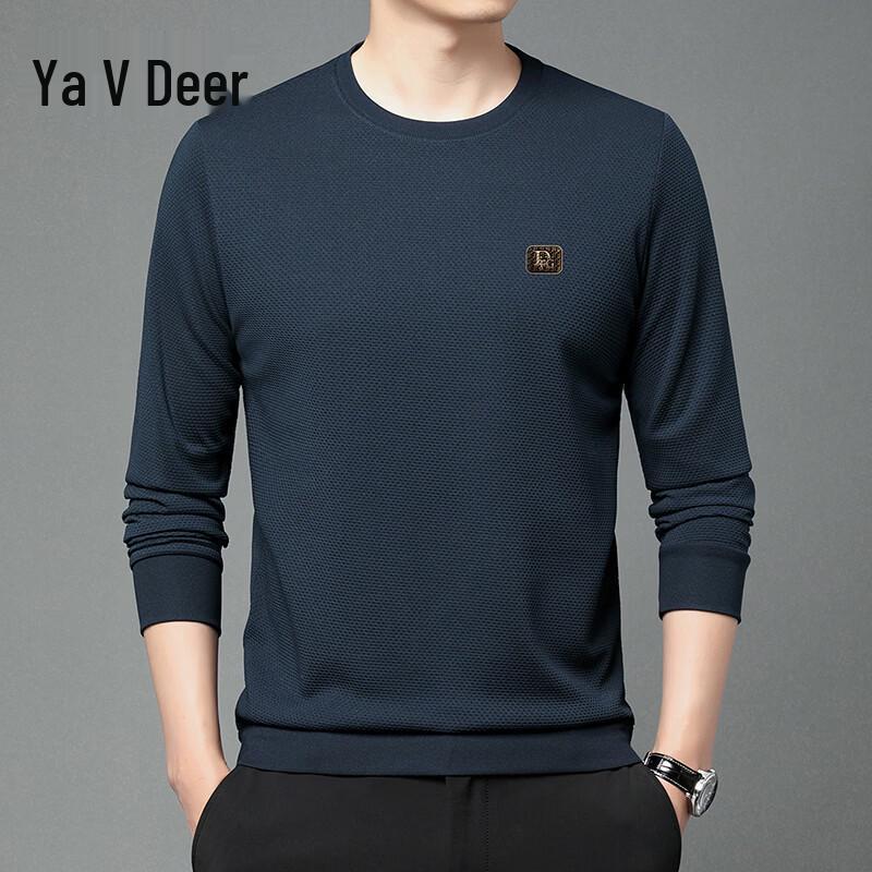 Yalu Men s Premium Solid Color Long-Sleeve T-Shirt M